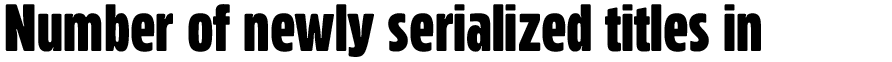 Number of newly serialized titles in 2025