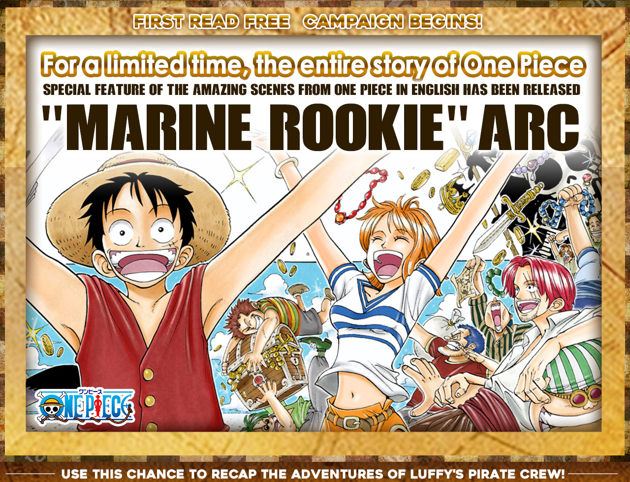 Special feature of the amazing scenes from One Piece "Marine Rookie" Arc!